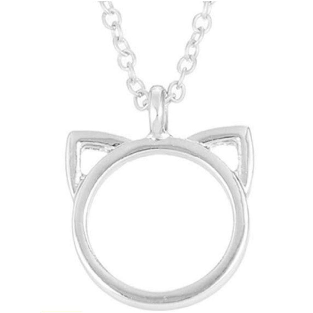 Cat Necklace Cat Ears Pendant Necklace 